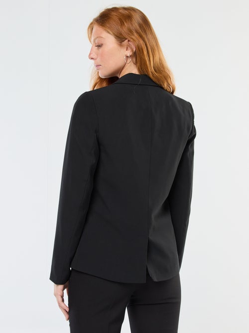 Effen blazer met ingekeepte kraag - Kiabi