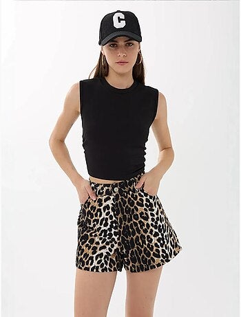 Effen blouse met gerimpelde details hiccup