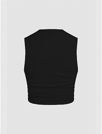 Effen blouse met gerimpelde details hiccup