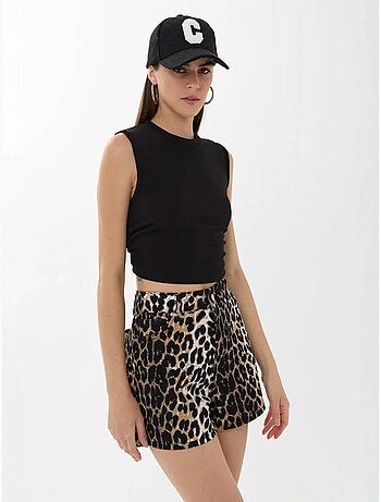 Effen blouse met gerimpelde details hiccup