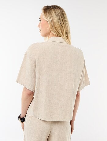 Effen blouse met korte mouwen