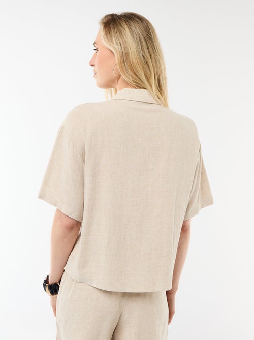 Effen blouse met korte mouwen - Kiabi