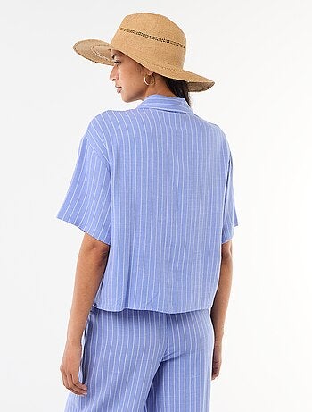 Effen blouse met korte mouwen
