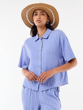 Effen blouse met korte mouwen