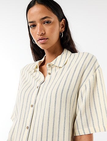 Effen blouse met korte mouwen
