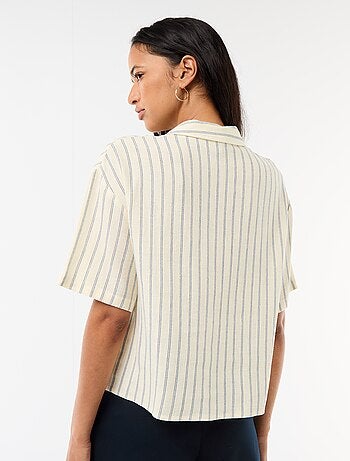 Effen blouse met korte mouwen