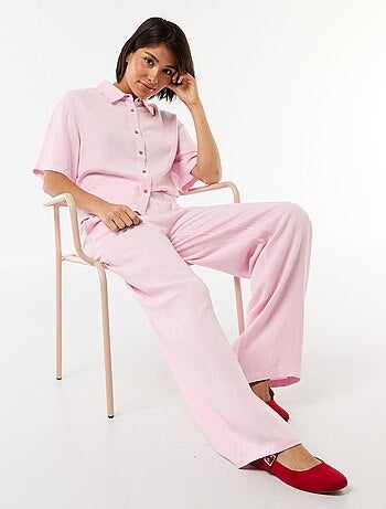 Effen blouse met korte mouwen