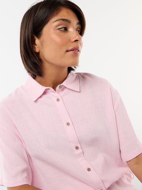 Effen blouse met korte mouwen - Kiabi