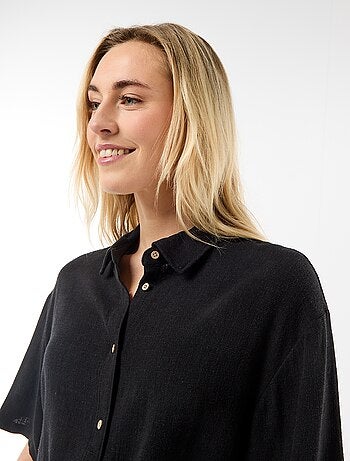 Effen blouse met korte mouwen