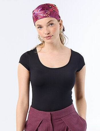 Effen body met korte mouwen