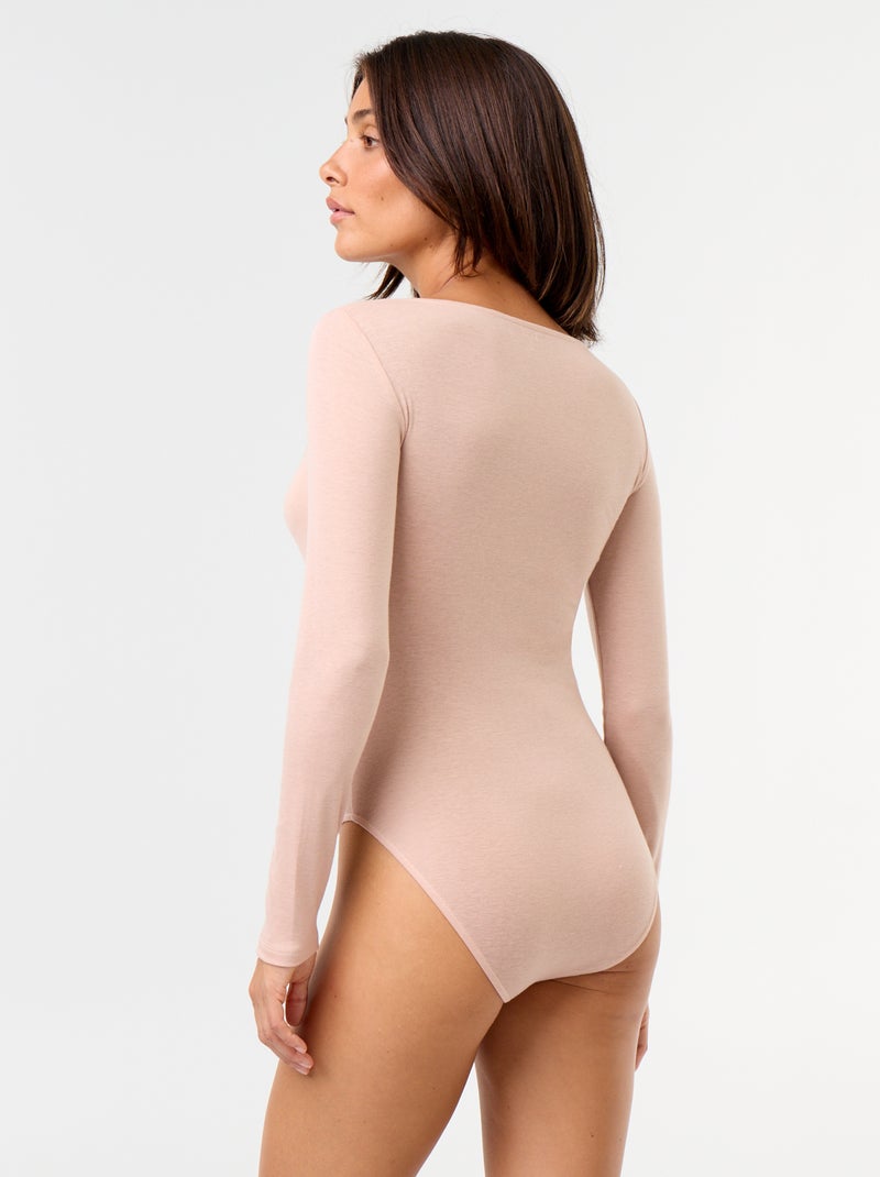 Effen body van wolmix Rose - Kiabi