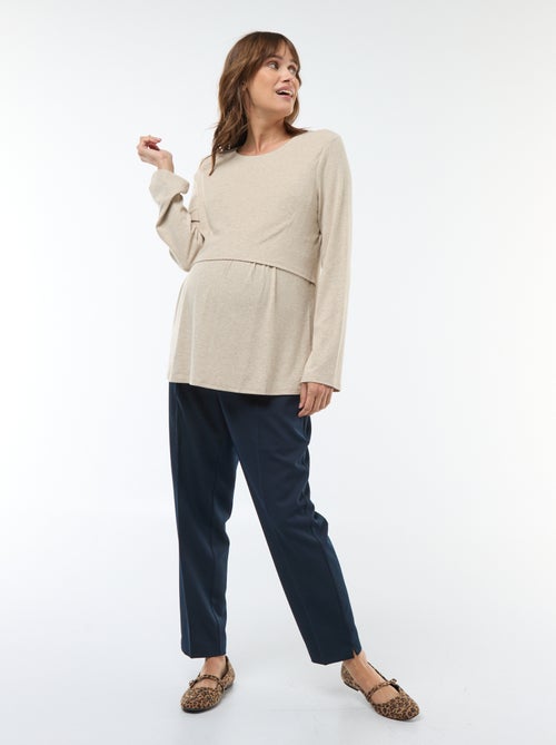 Effen borstvoedings-T-shirt - Kiabi