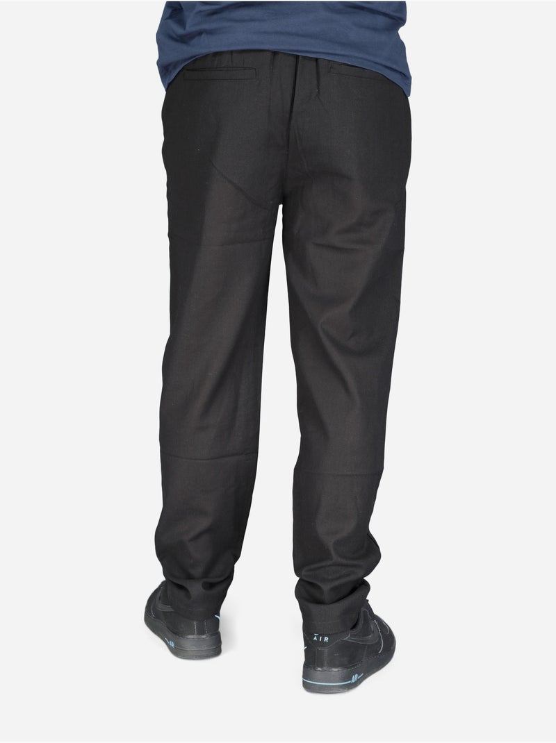 Effen broek - Frilivin Zwart - Kiabi