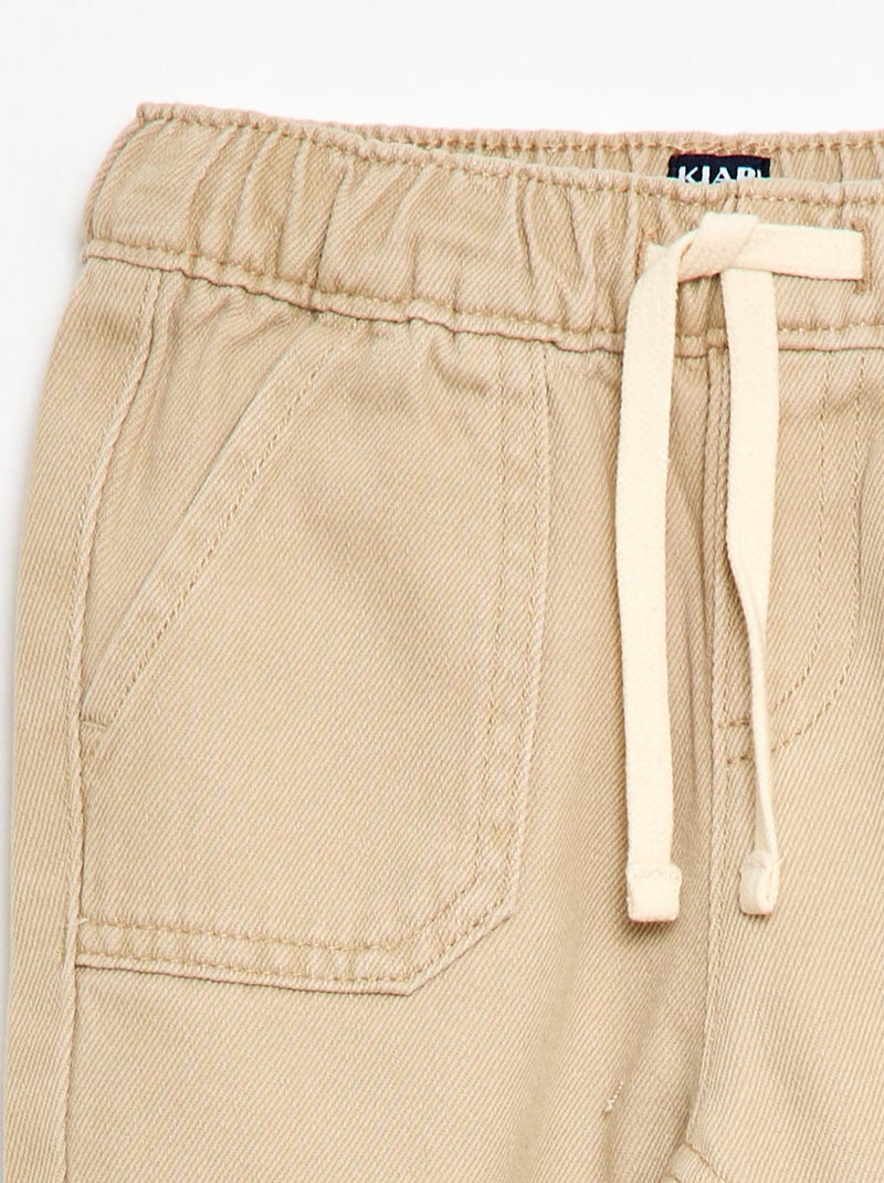 Effen broek Comfort fit-model Biege - Kiabi
