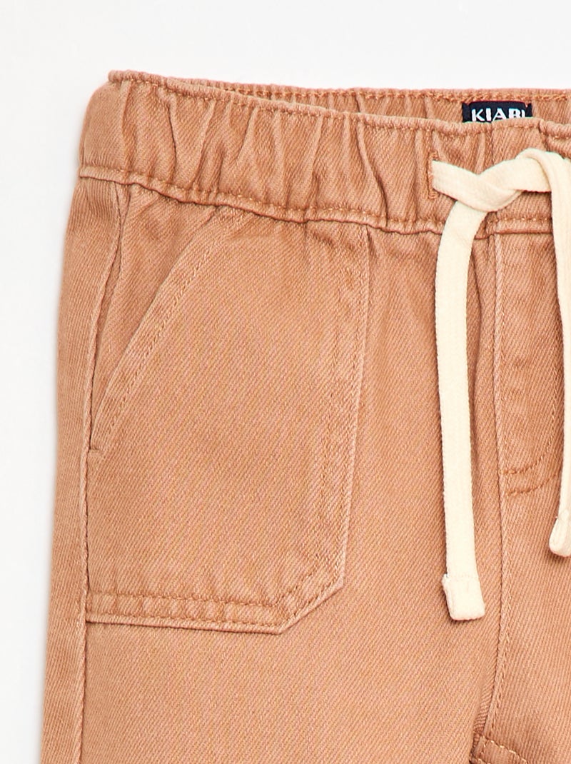 Effen broek Comfort fit-model Bruin - Kiabi