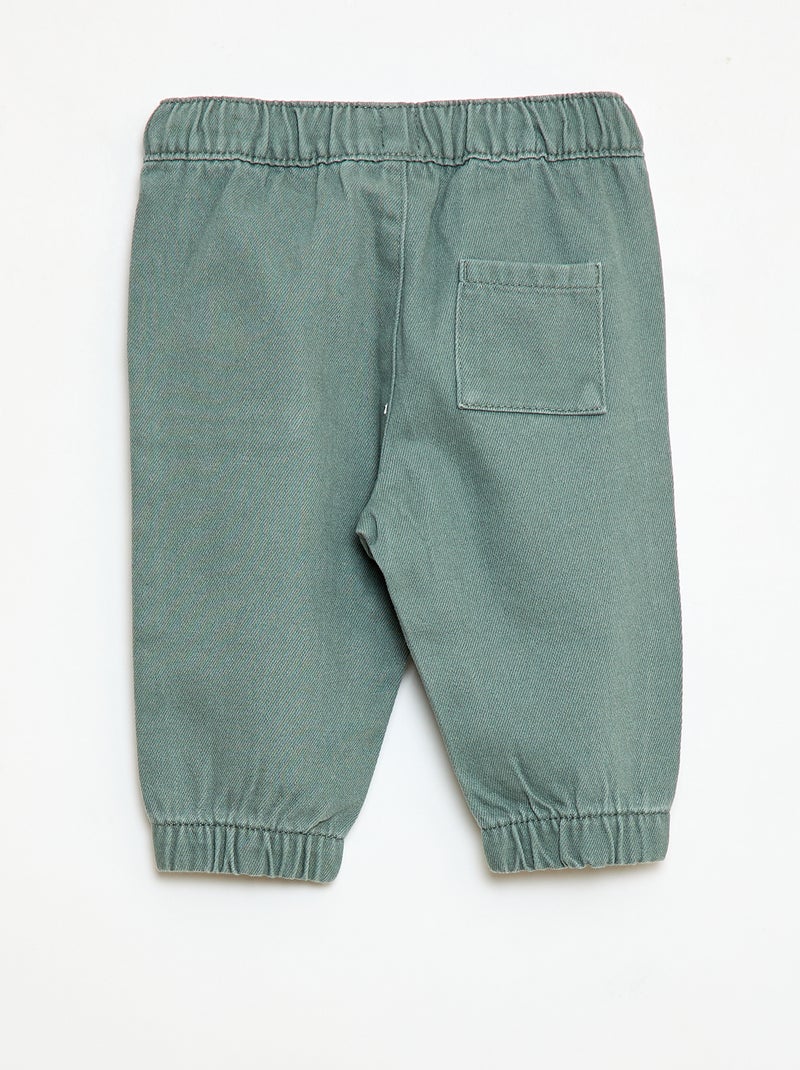 Effen broek Comfort fit-model Groen - Kiabi