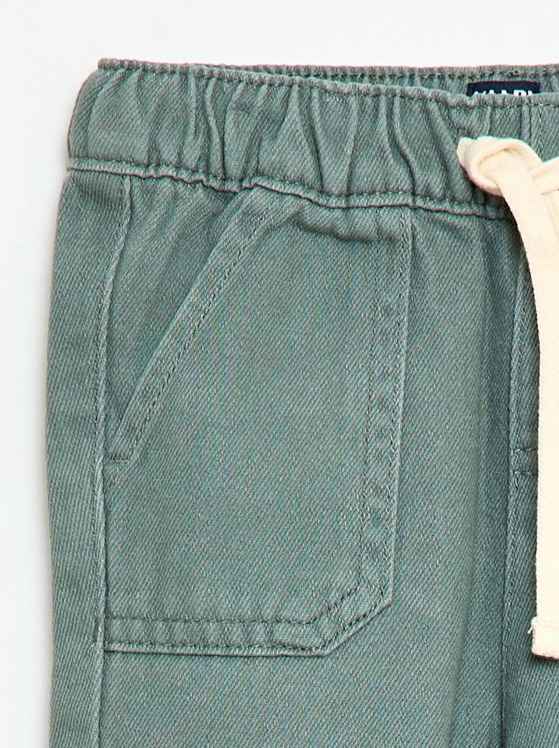 Effen broek Comfort fit-model Groen - Kiabi