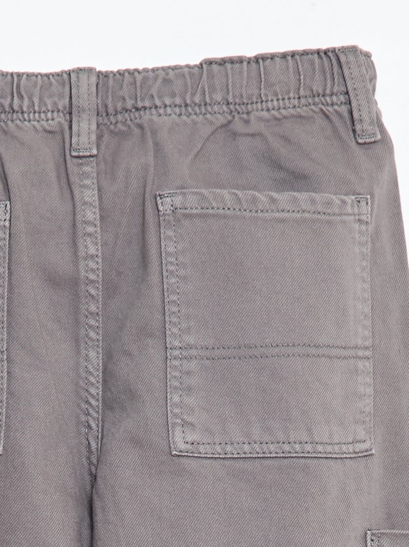 Effen broek met meerdere zakken Grijs - Kiabi