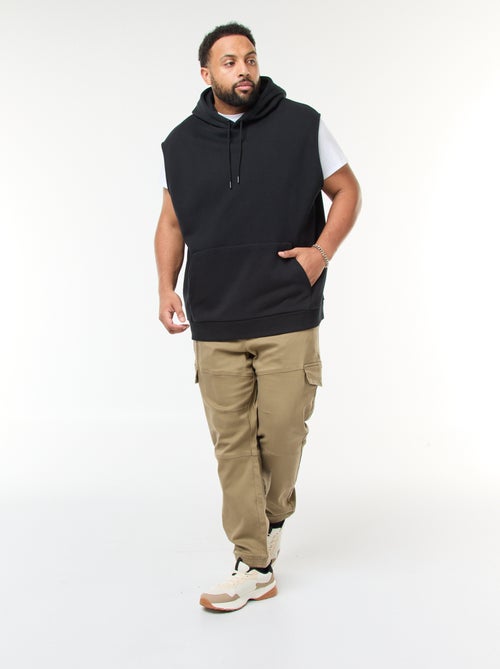 Effen broek met zakken en elastische tailleband - Kiabi