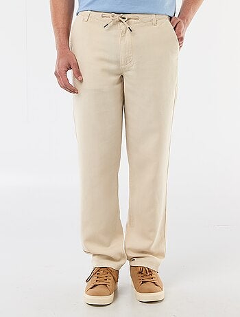 Effen broek van lichte en zachte stof