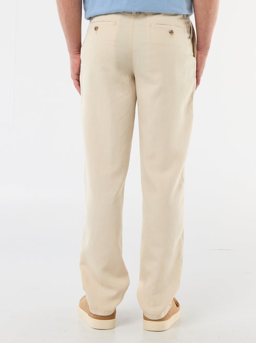 Effen broek van lichte en zachte stof - Kiabi