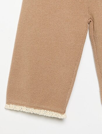 Effen broek van tricot