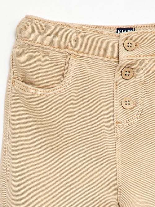 Effen broek van zachte stof met relax fit - Kiabi