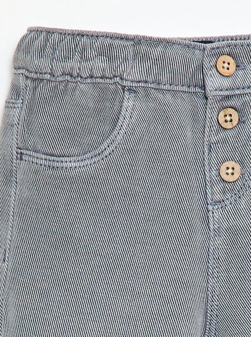 Effen broek van zachte stof met relax fit - Kiabi