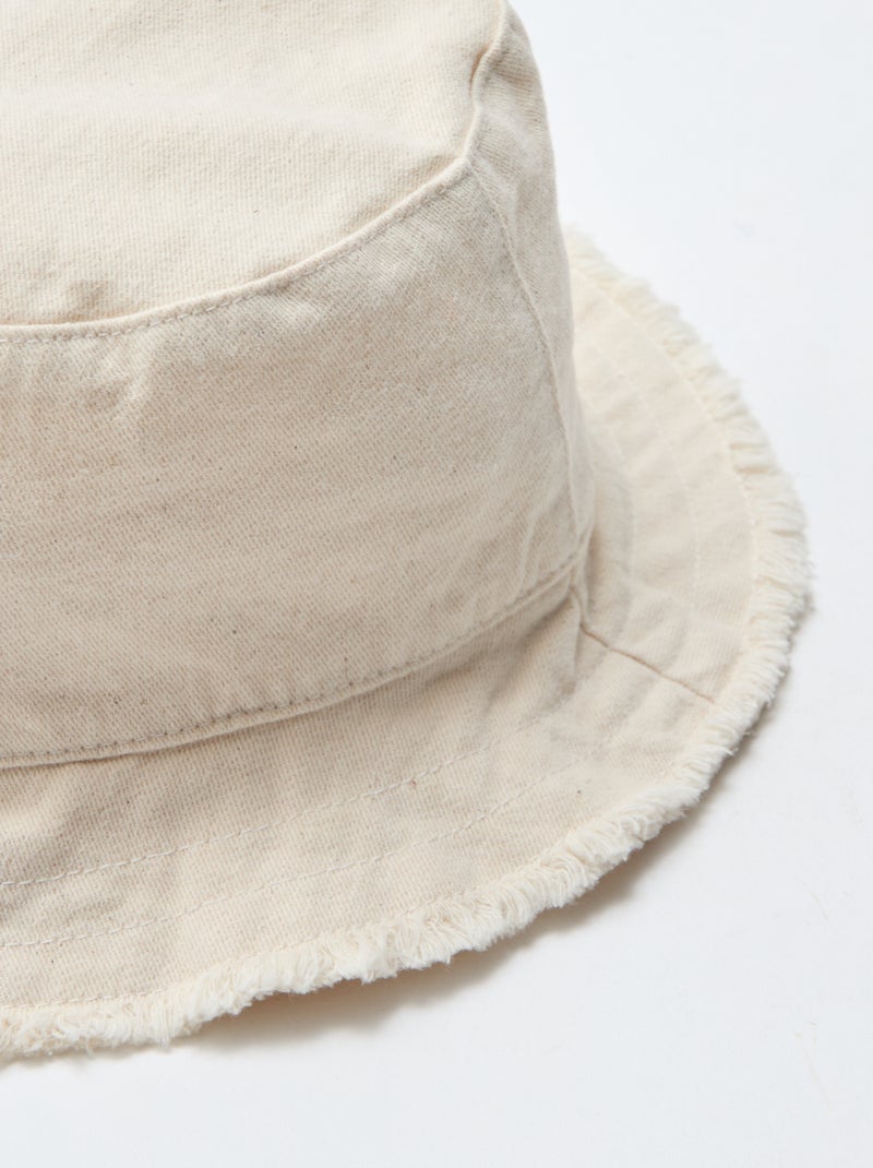 Effen bucket hat Biege - Kiabi