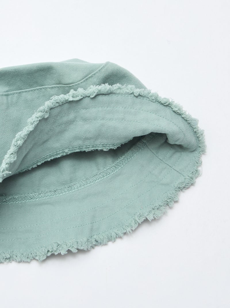 Effen bucket hat Groen - Kiabi
