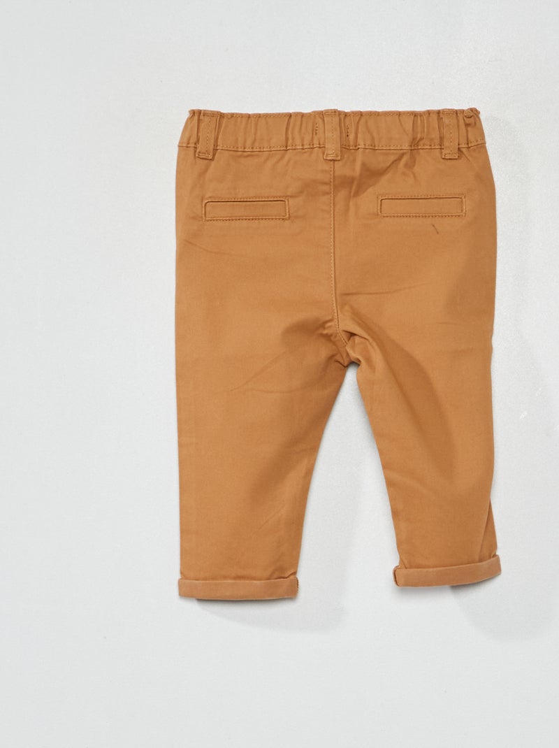 Effen chino Beige - Kiabi