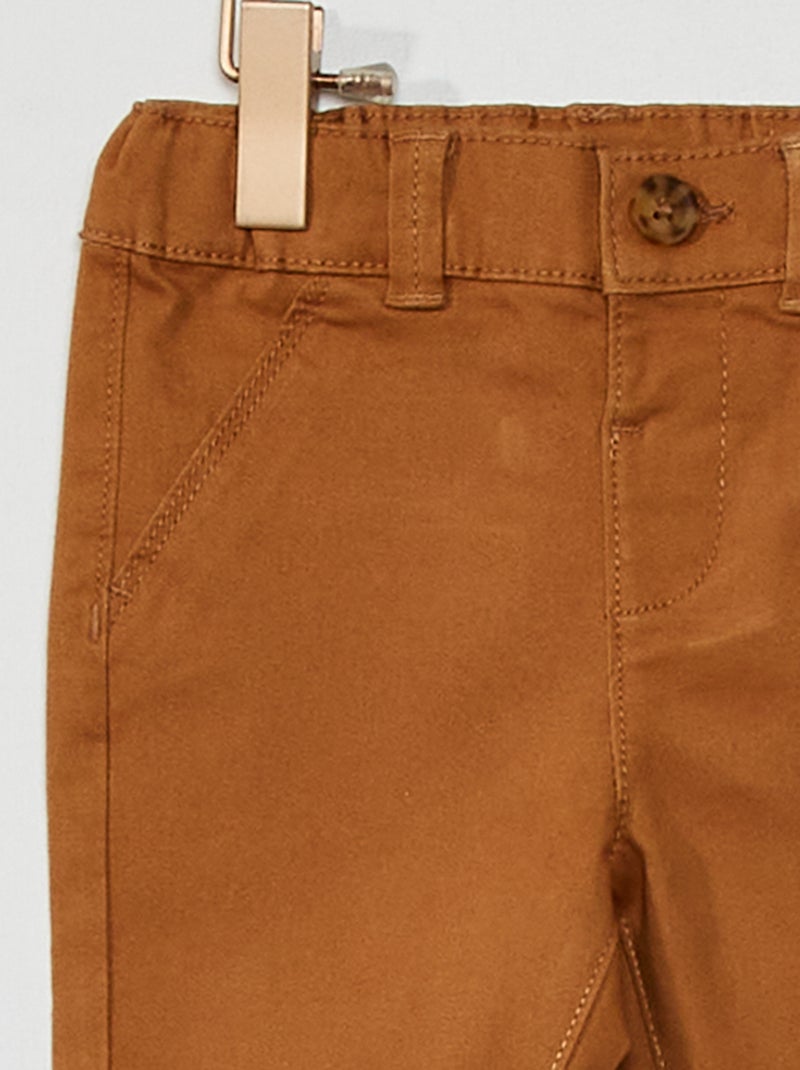 Effen chino Beige - Kiabi