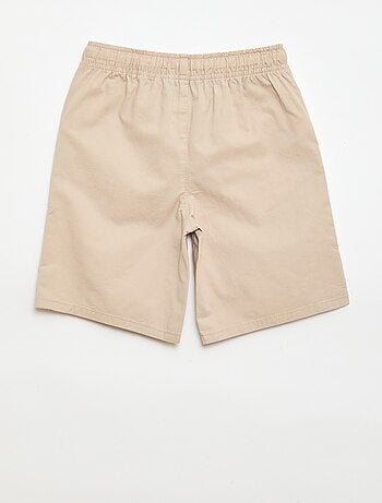 Effen chino bermuda met trekkoordjes