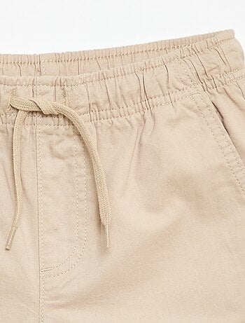 Effen chino bermuda met trekkoordjes