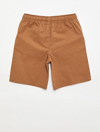 Effen chino bermuda met trekkoordjes