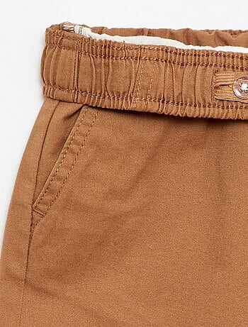Effen chino bermuda met trekkoordjes