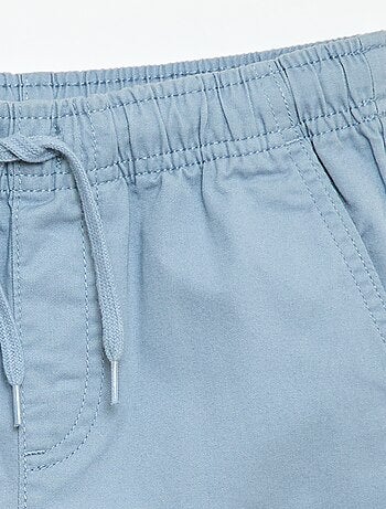 Effen chino bermuda met trekkoordjes