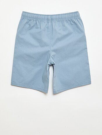 Effen chino bermuda met trekkoordjes