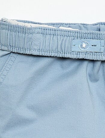 Effen chino bermuda met trekkoordjes