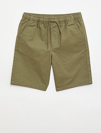 Effen chino bermuda met trekkoordjes
