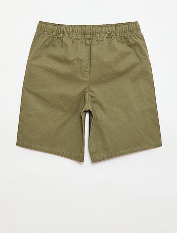 Effen chino bermuda met trekkoordjes