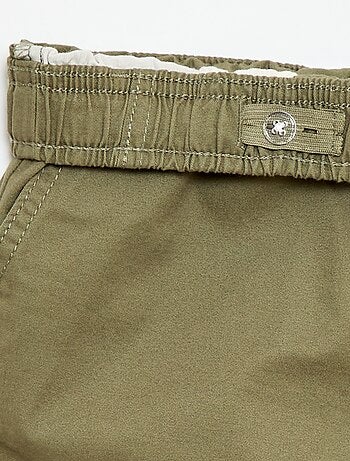 Effen chino bermuda met trekkoordjes
