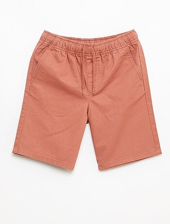Effen chino bermuda met trekkoordjes