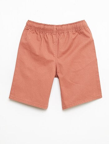 Effen chino bermuda met trekkoordjes