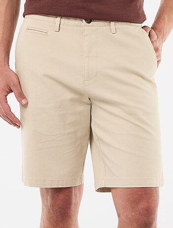 Effen chino bermuda van dobby