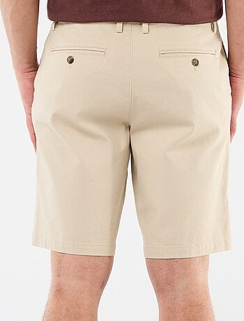 Effen chino bermuda van dobby