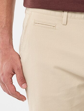 Effen chino bermuda van dobby