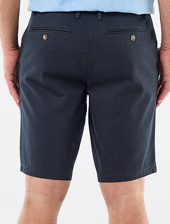 Effen chino bermuda van dobby