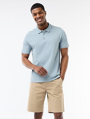 Effen chino bermuda van katoentwill