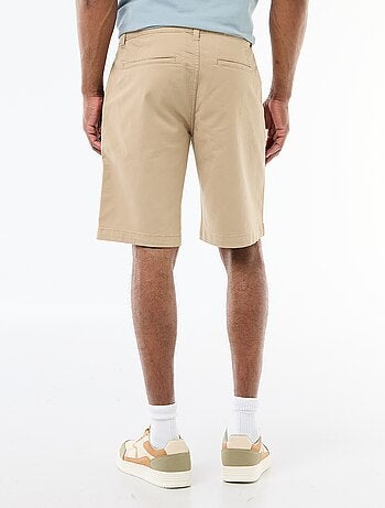 Effen chino bermuda van katoentwill